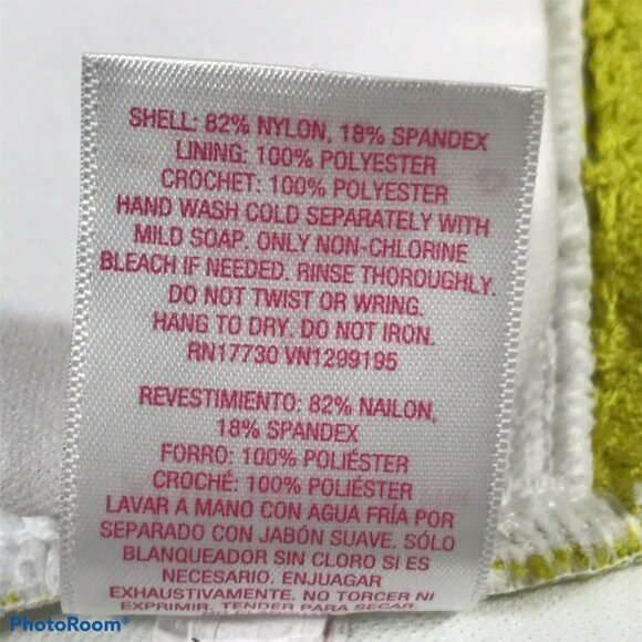 Xhilaration Womens Size Medium Swim Bikini Top Striped Yellow New With Tags - Picture 6 of 12